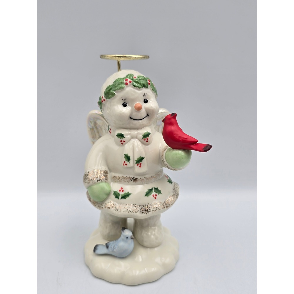 Lenox Snowy Angel Figurine HSN Exclusive Edition White Gold Excellent 5.5"